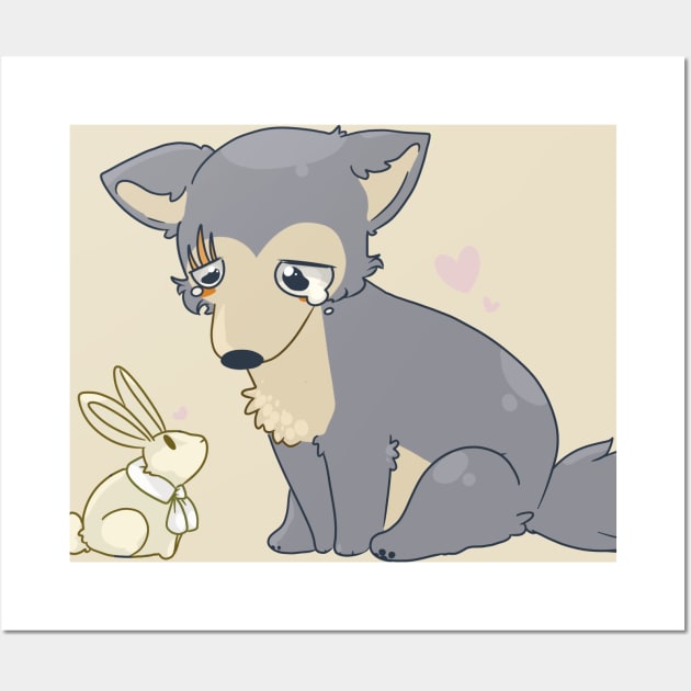 Beastars Haru and Legosi Wall Art by Mimigshep